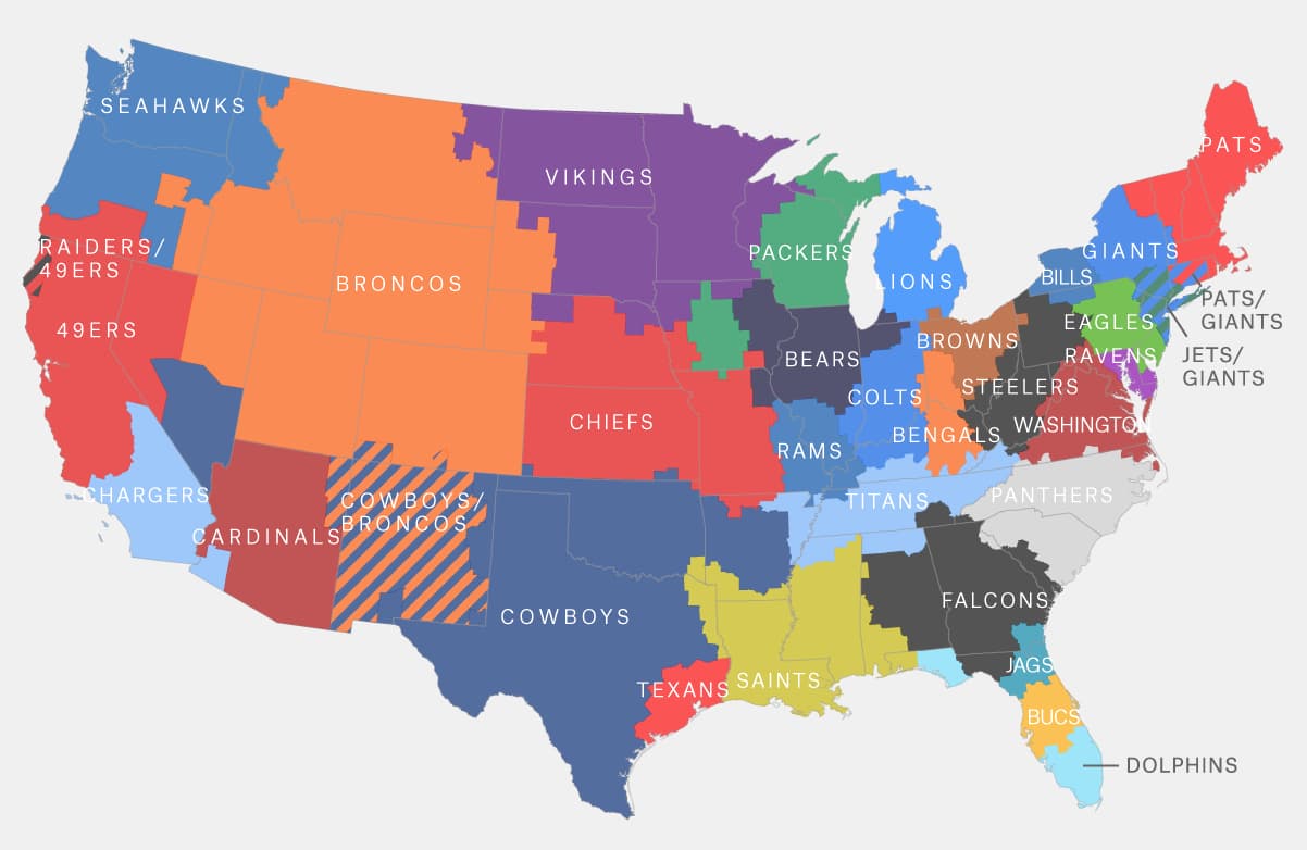 NFL Media Markets by TV Households
